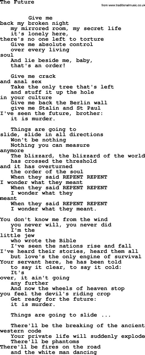 future lyrics|Future .